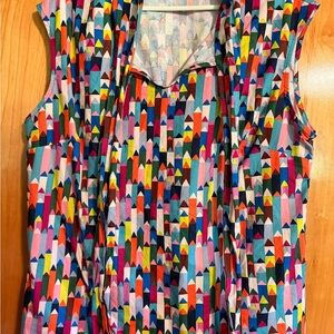 Retrolicious Colorful Geometric Women's Top